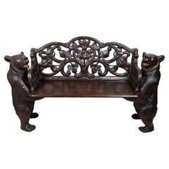 19th Century Black Forest Bench