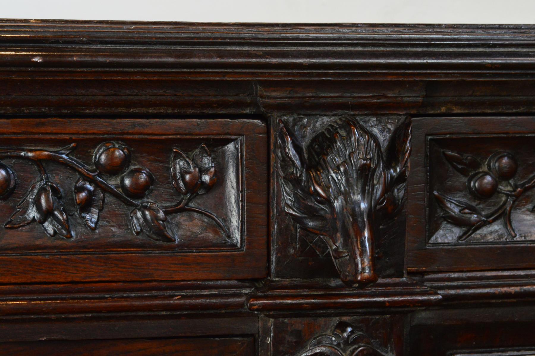 Hand-Carved 19th Century Black Forest Buffet for a Sporting Life For Sale