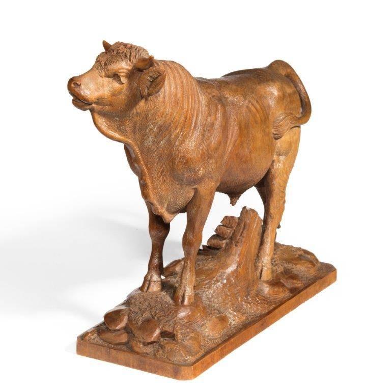 19th Century Black Forest Bull In Good Condition For Sale In Lymington, Hampshire