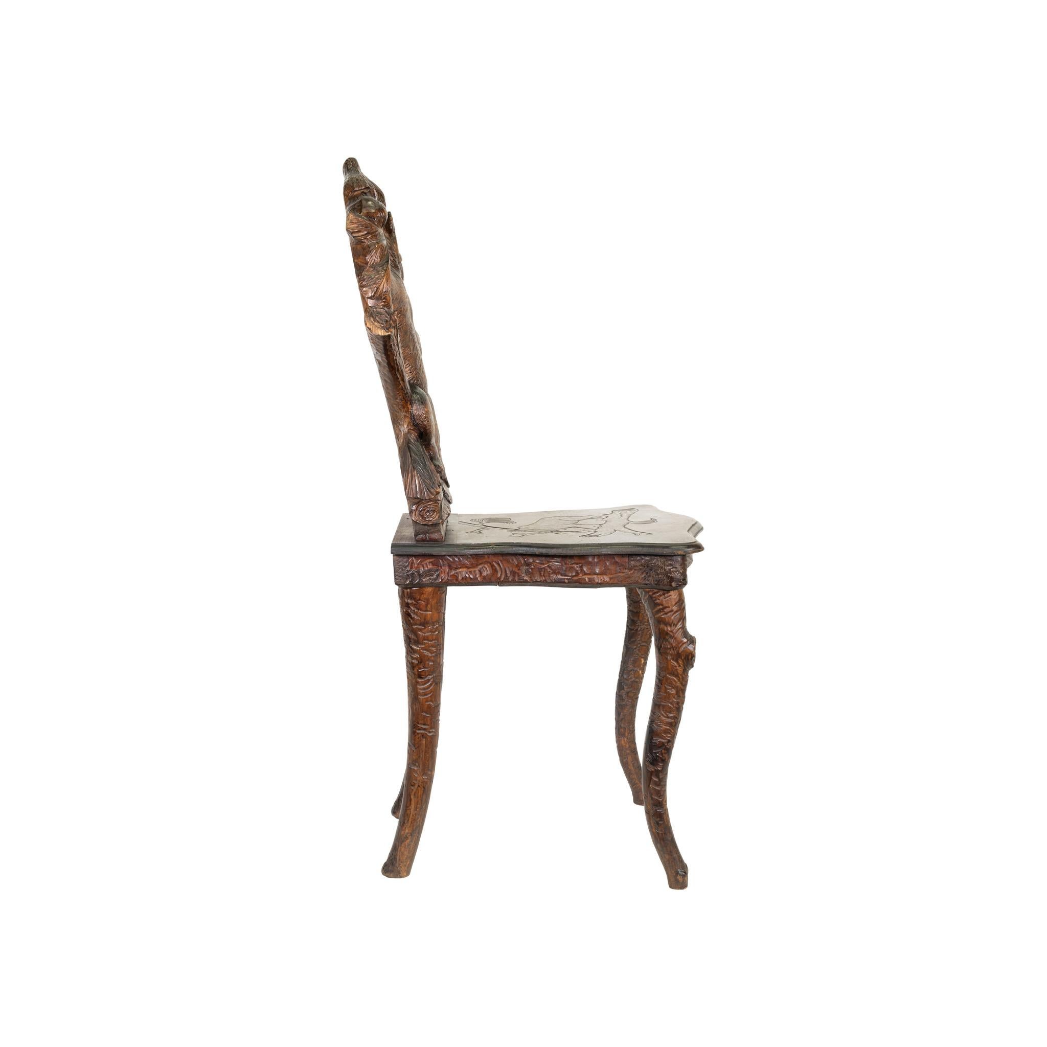 Schwarzwälder geschnitzter Bär-Stuhl aus dem 19. Jahrhundert im Angebot 3