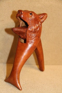 19th Century Black Forest Carved Bear Novelty Nut Cracker