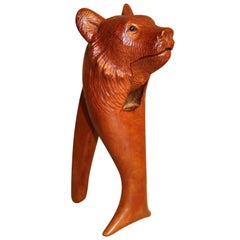 19th Century Black Forest Carved Bear Novelty Nut Cracker