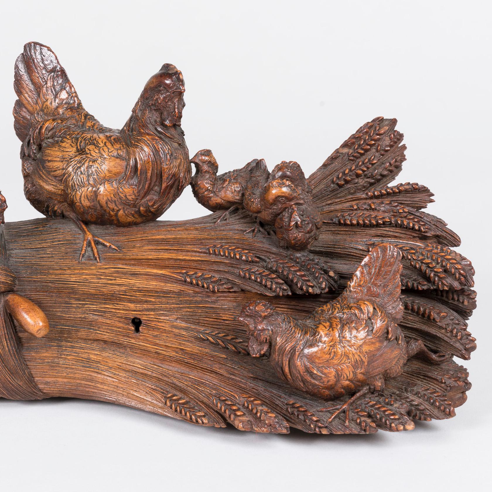 Swiss 19th Century Black Forest Carved Box For Sale