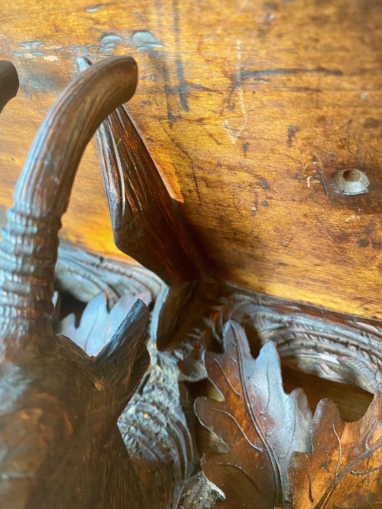 19th Century Black Forest Carved Bracket Shelf In Good Condition In Nantucket, MA