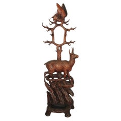19th Century Black Forest Carved Hall Tree