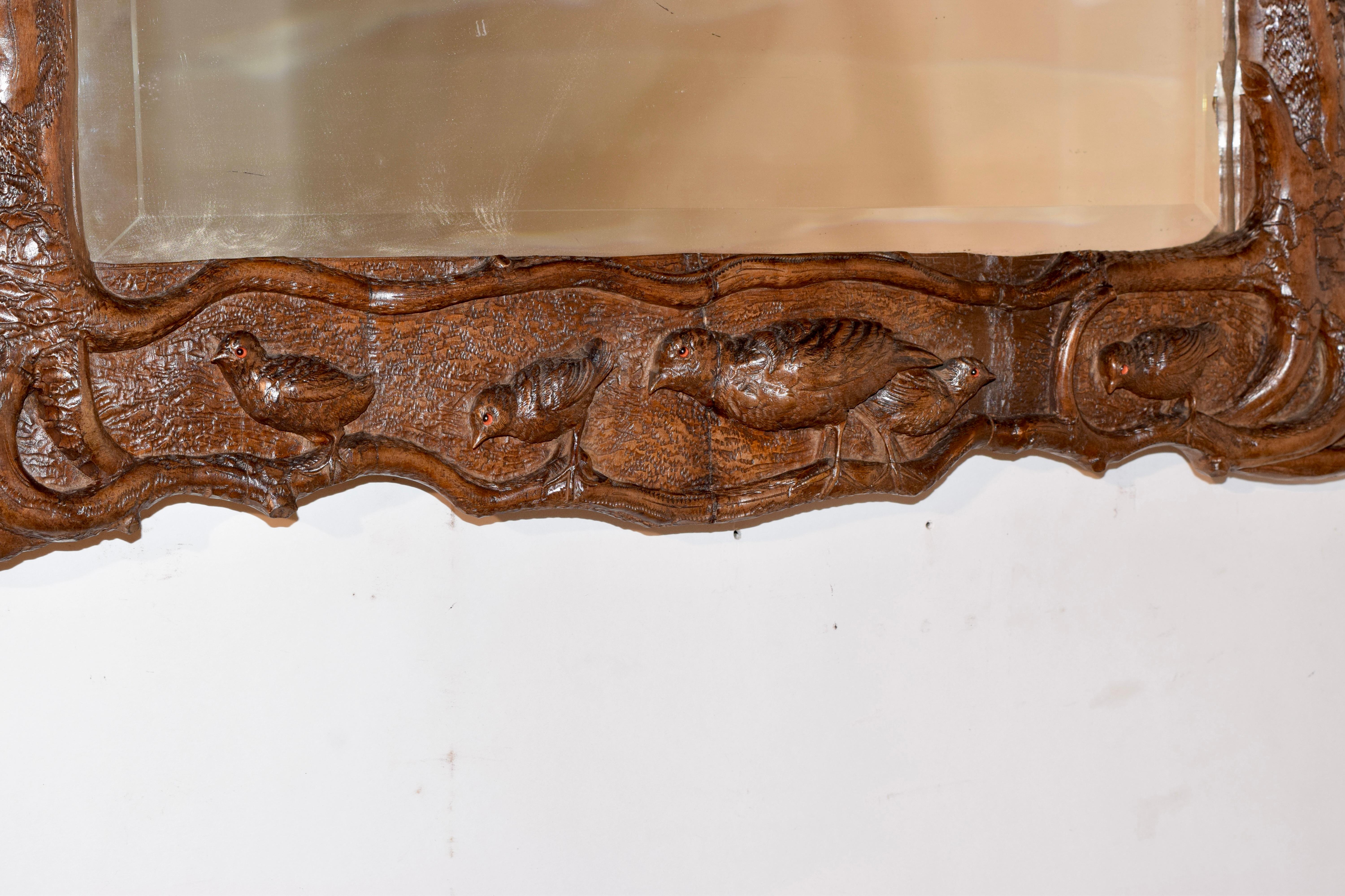 19th Century Black Forest Carved Mirror 1