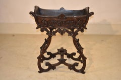 19th Century Black Forest Carved Planter on Stand