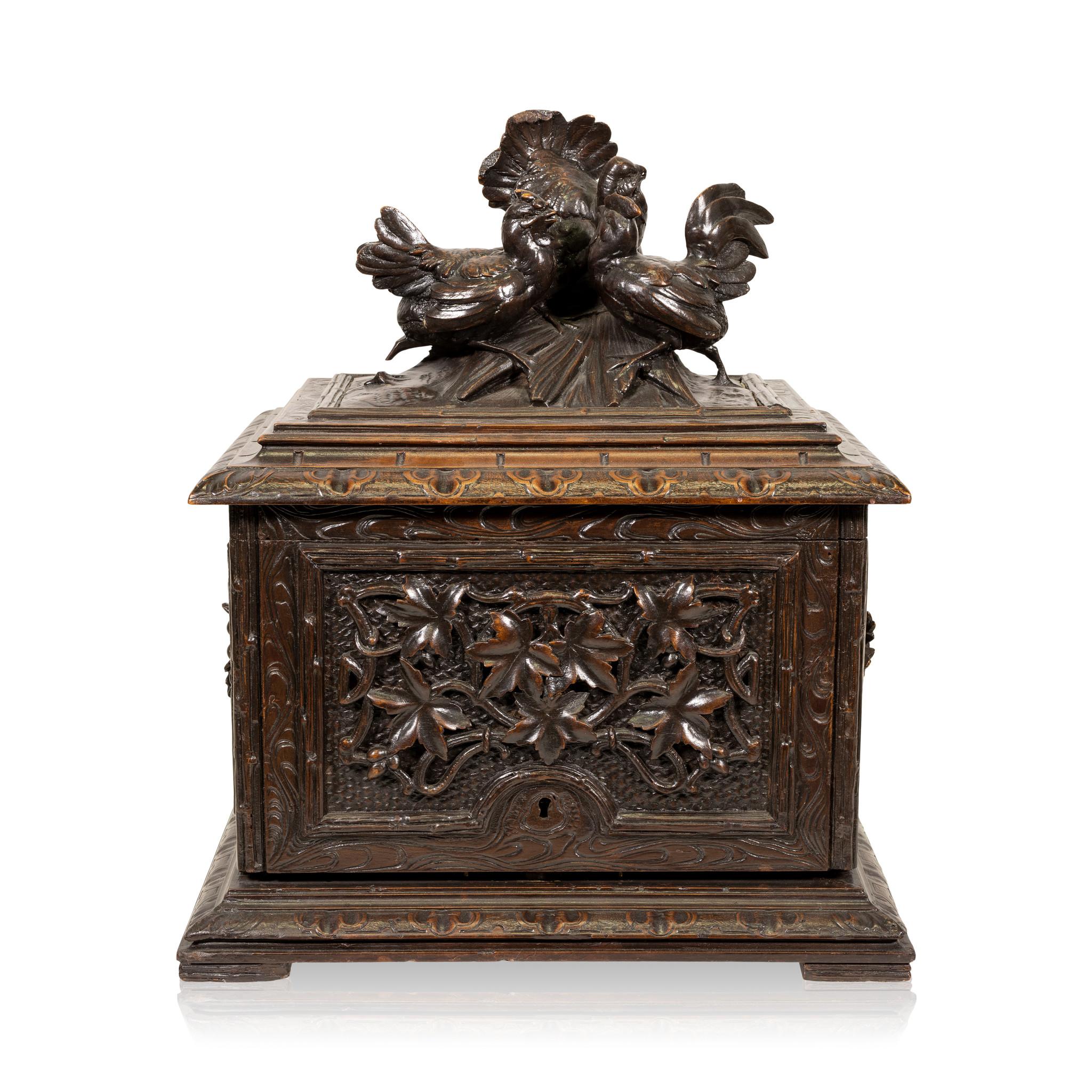 19th Century Black Forest Carved Tantalus For Sale 1