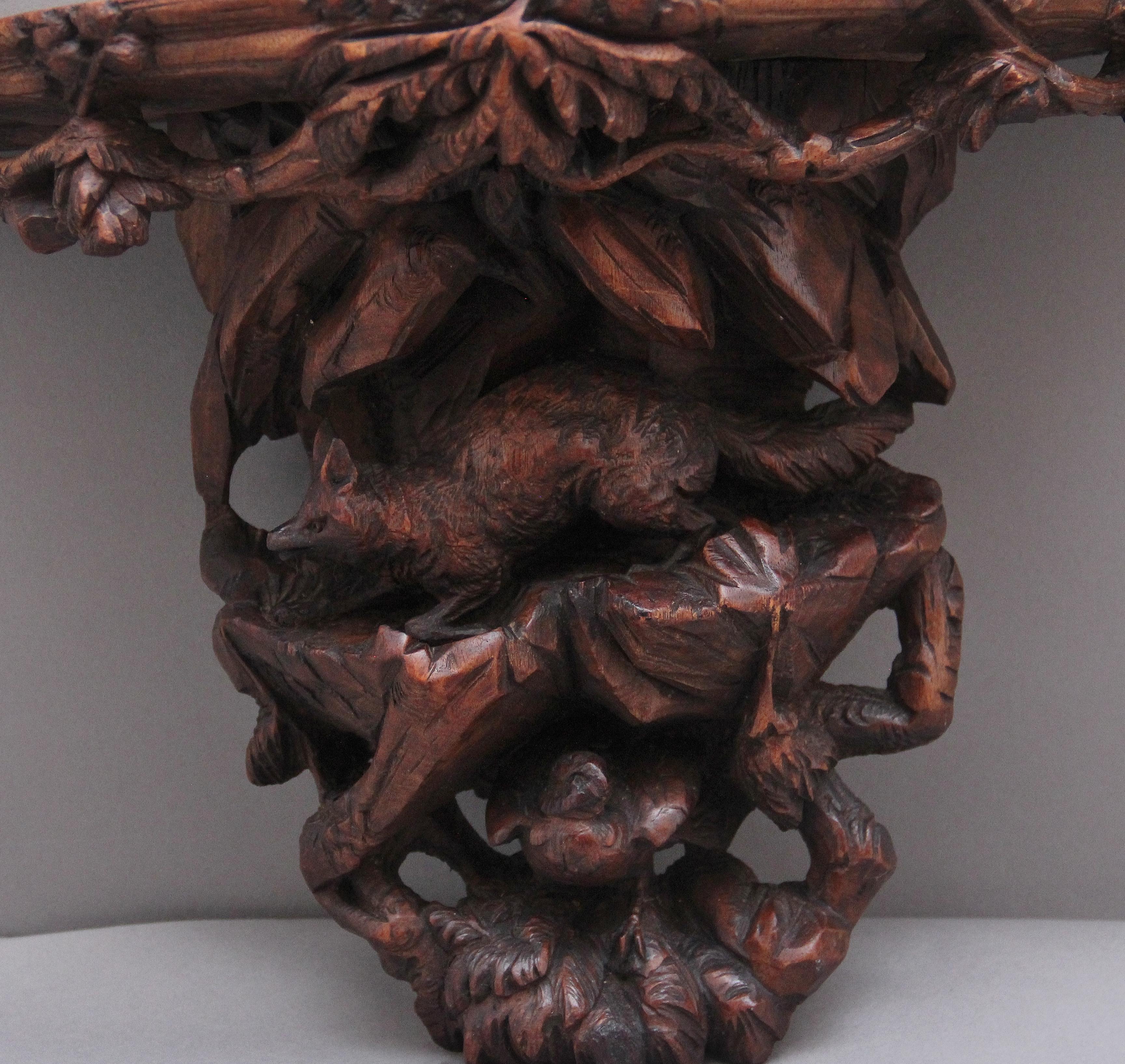 19th Century Black Forest Carved Wall Bracket In Good Condition In Martlesham, GB