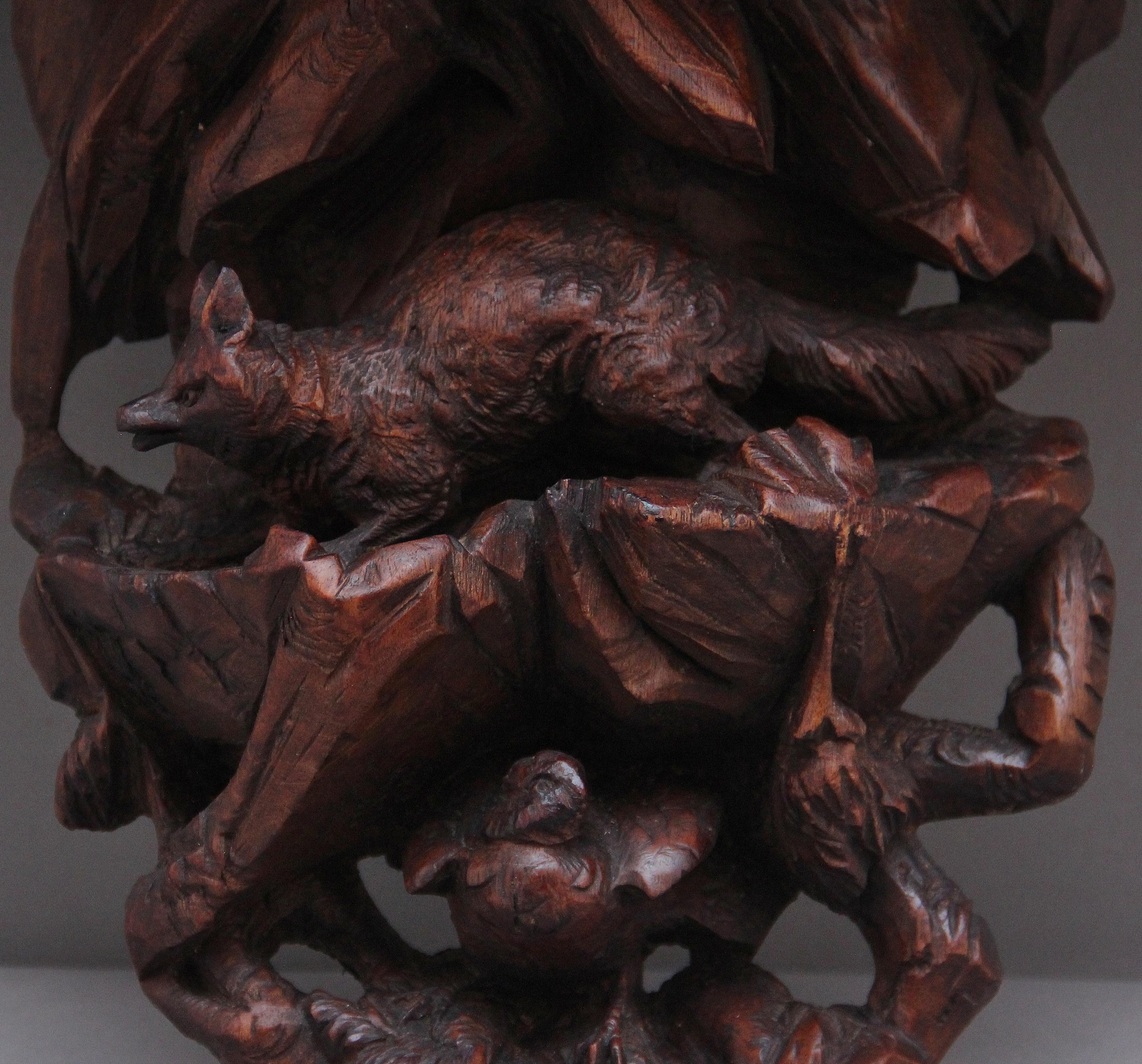 Late 19th Century 19th Century Black Forest Carved Wall Bracket