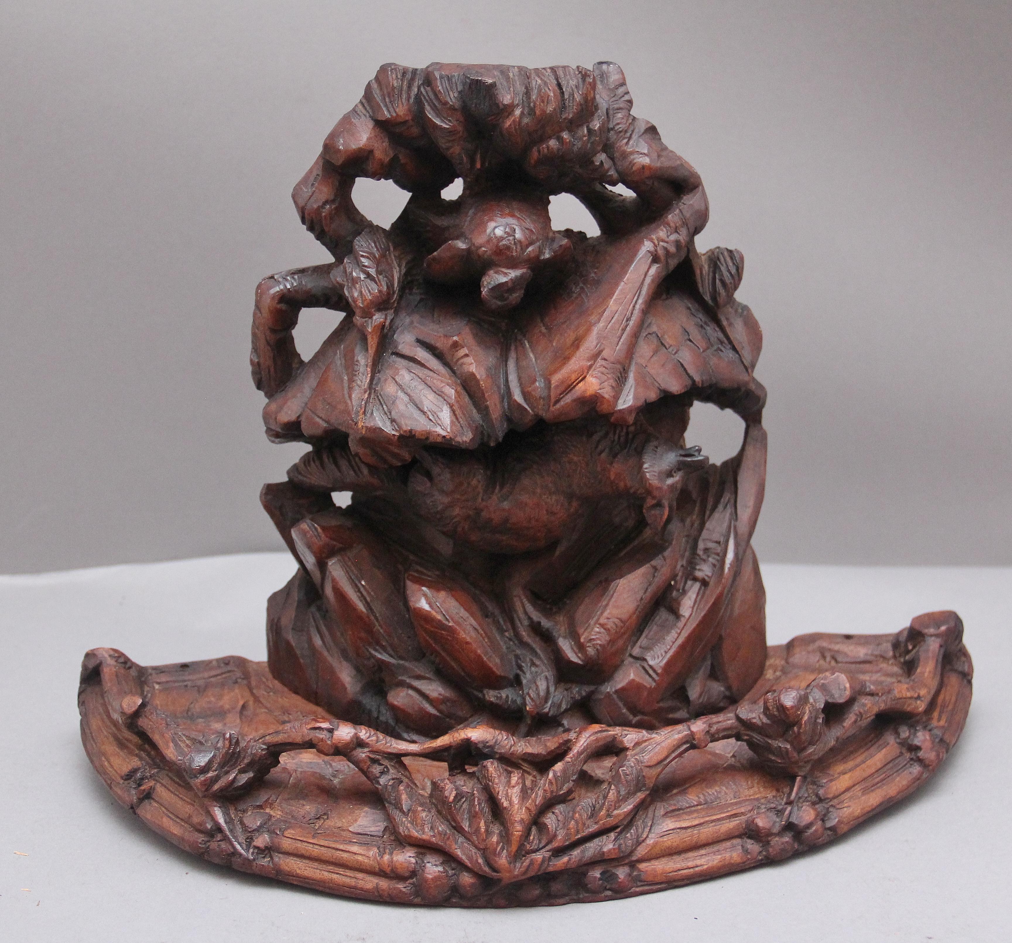 19th Century Black Forest Carved Wall Bracket 2