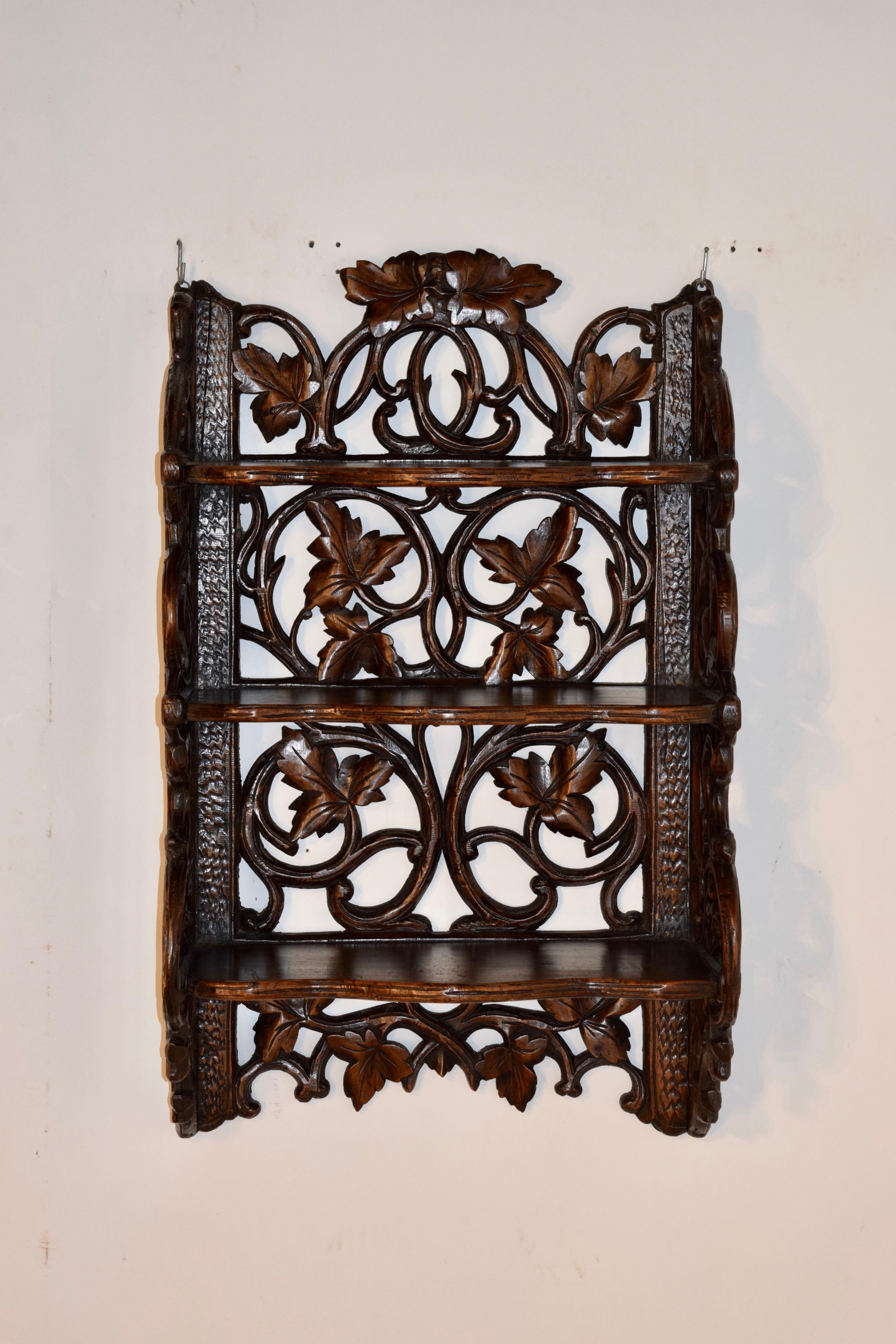 19th Century Black Forest Carved Wall Shelf 2