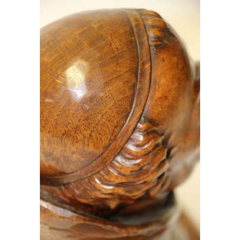 19th Century Black Forest Carved Walnut Study of a Monk, German, circa 1890 For Sale 1