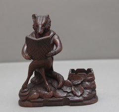 19th Century black forest carving of a fox