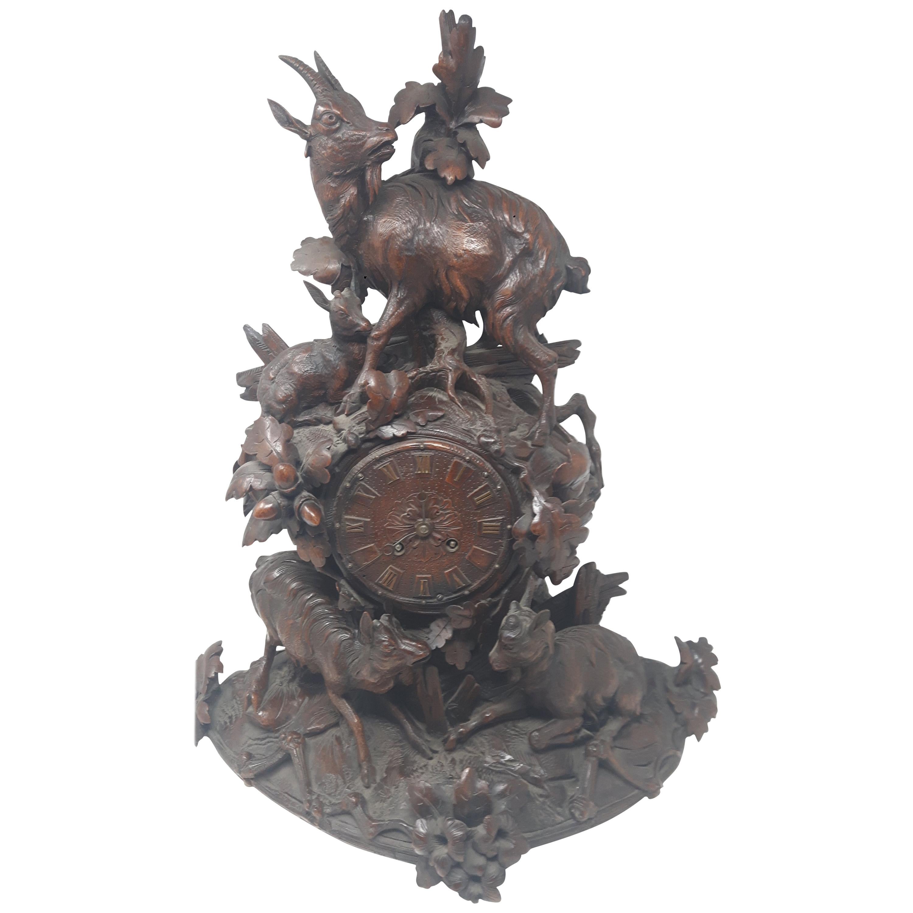 19th Century Black Forest Clock For Sale