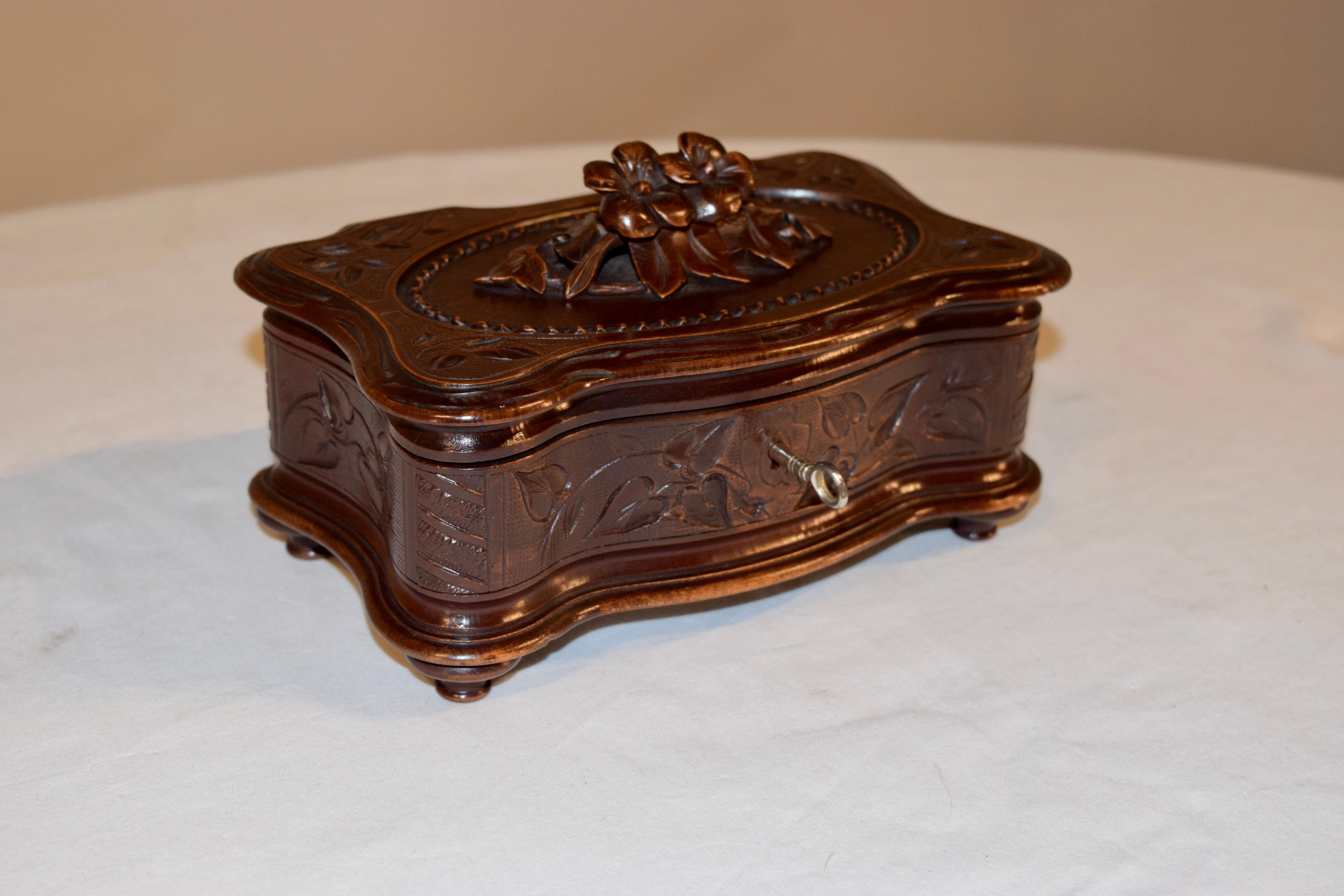 Swiss 19th Century Black Forest Jewelry Box