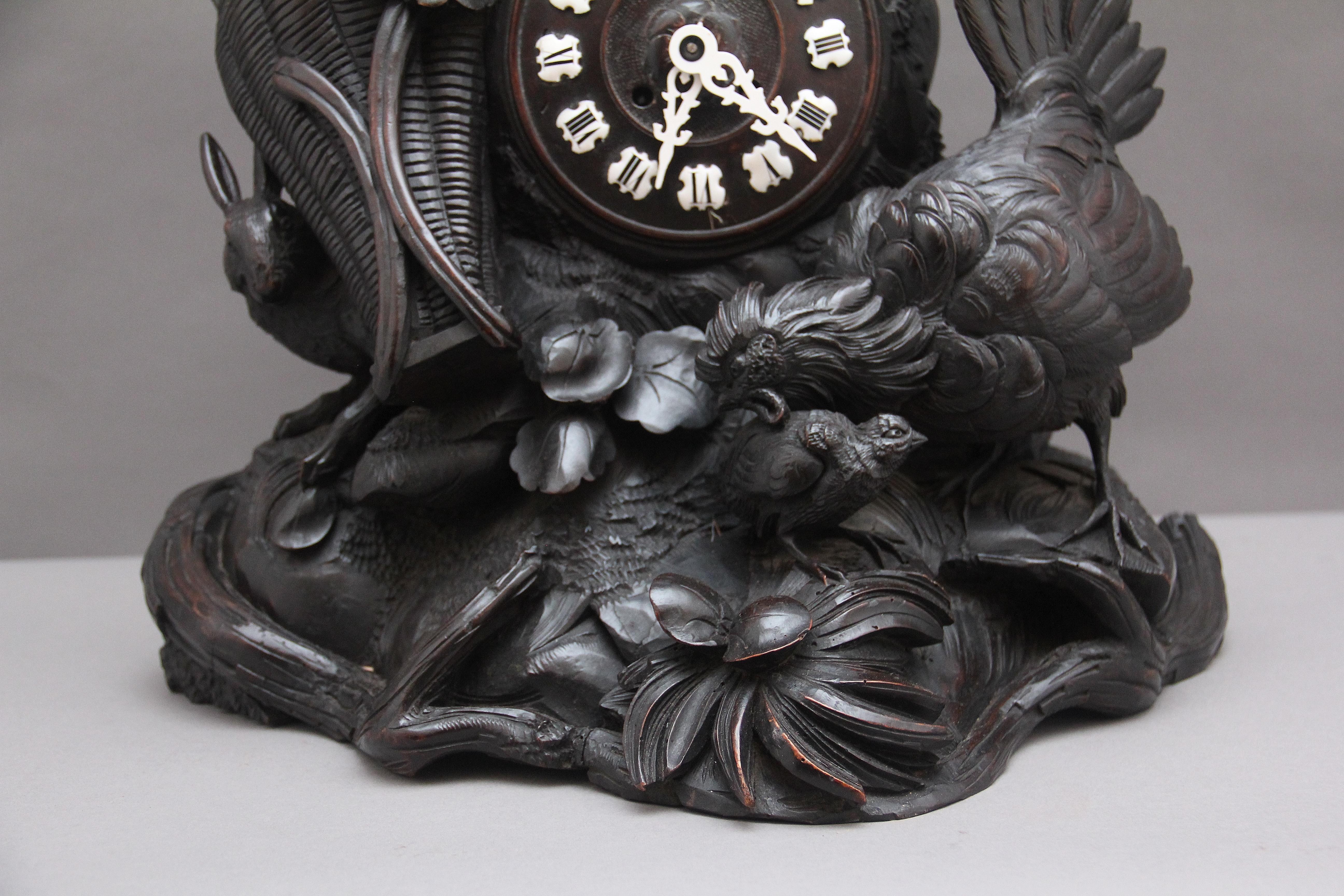 19th Century Black Forest Mantel Clock For Sale 7