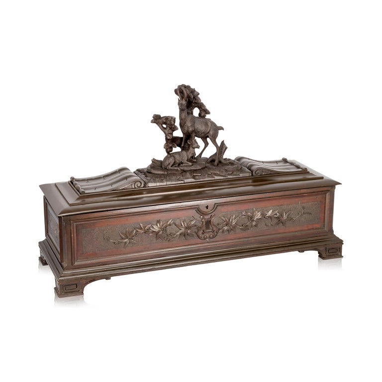 Swiss 19th Century Black Forest Music Box For Sale