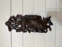 19th Century Black Forest Plaque Fox Motif