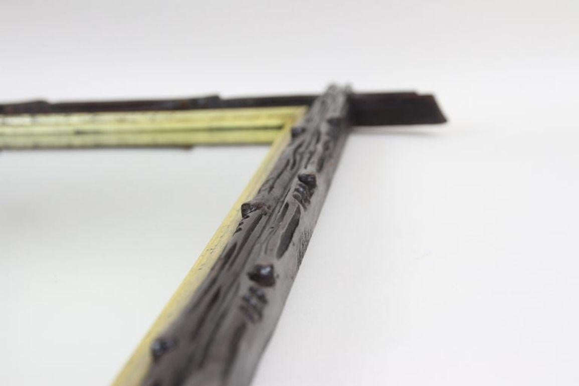 Miroir rustique Black Forest du 19e siècle, barreaux dorés - sculpté à la main, AT vers 1880 en vente 6