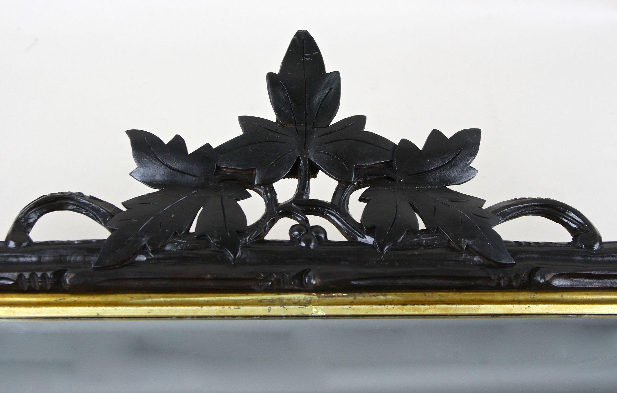 Specchio rustico Black Forest del XIX secolo, intagliato a mano, Germania, 1870 ca. in vendita 6