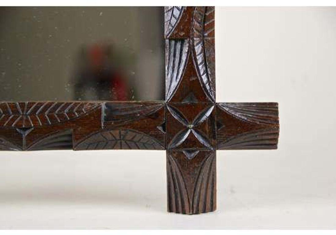 19th Century Black Forest Rustic Wall Mirror, Hand Carved, Austria circa 1890 For Sale 1