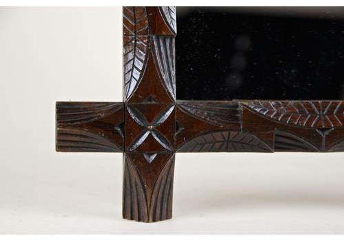 19th Century Black Forest Rustic Wall Mirror, Hand Carved, Austria circa 1890 For Sale 3
