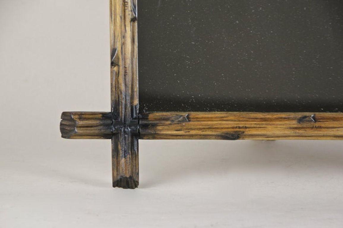 19th Century Black Forest Rustic Wall Mirror Light Brown, Austria, circa 1890 For Sale 3