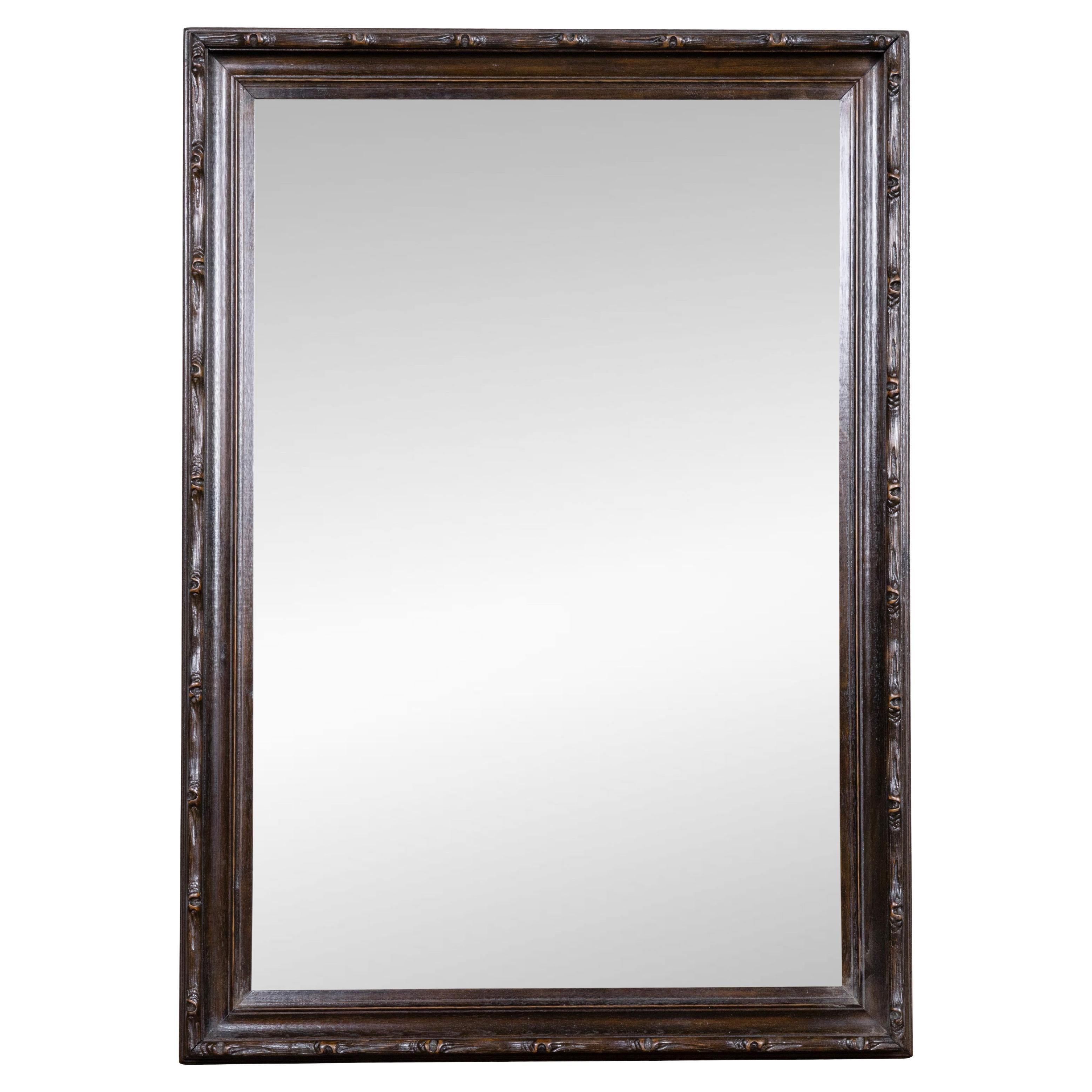 19th Century Black Forest Style Carved Walnut Twig Mirror For Sale