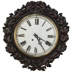 Antique 19th Century Black Forest Wall Clock, Cartel