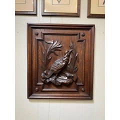 19th Century Black Forest Wall Panel Bird