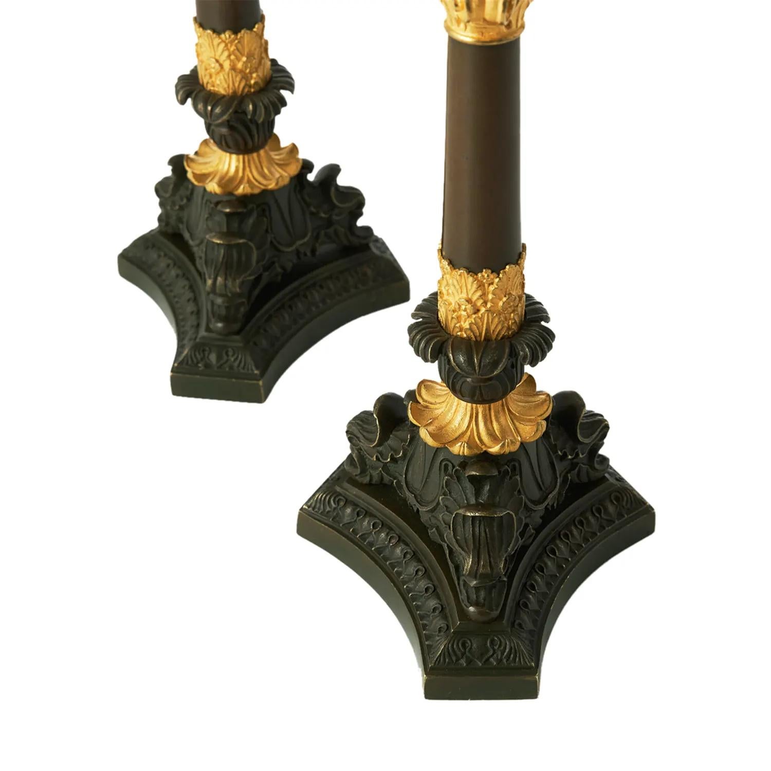 black and gold candlesticks