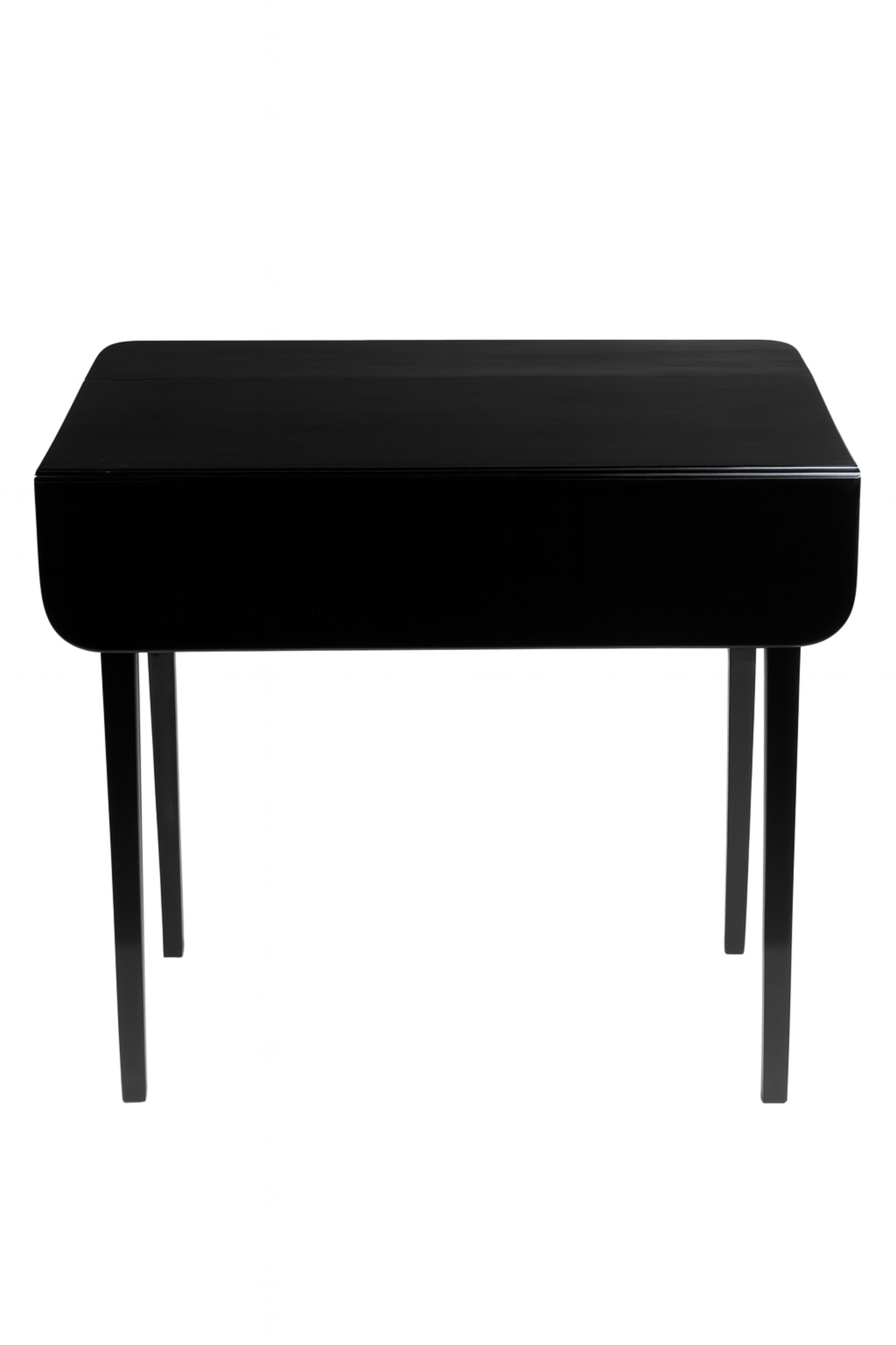 19th Century Black Lacquer Walnut Pembroke Flap Table, Portugal For Sale 1