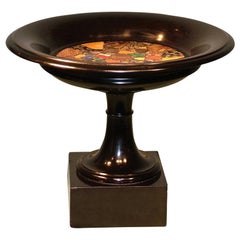 19th Century Black Marble and Inlaid Tazza