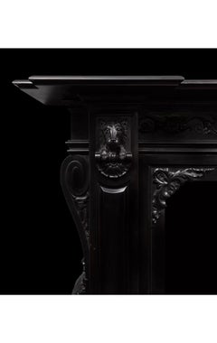 19th Century Black Marble Fireplace, circa 1860