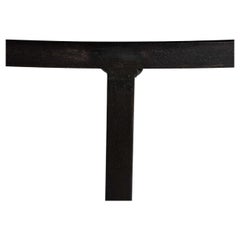 19th Century Black Metal Coffee Table With 19th Century Marble Top