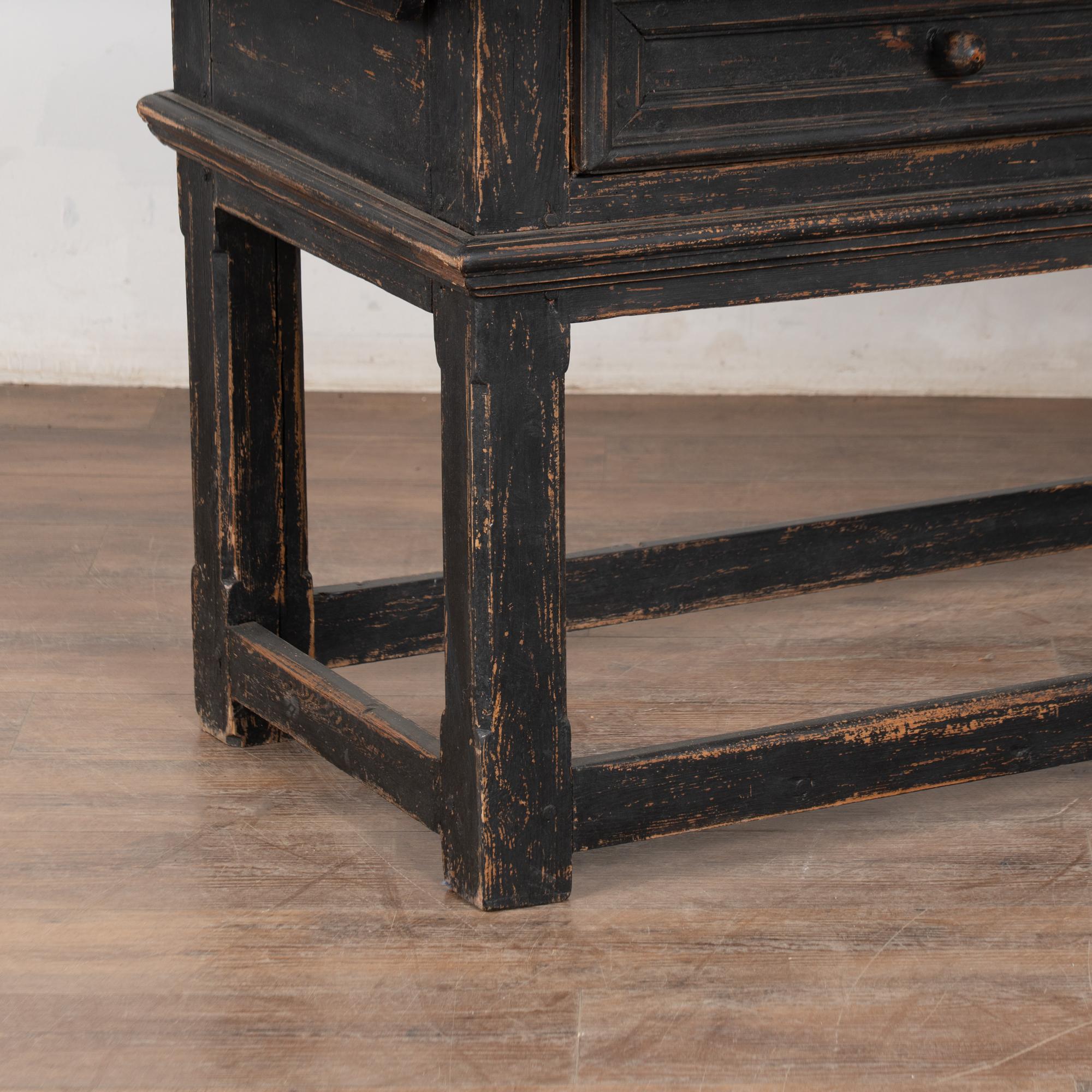 19th Century Black Painted Library Console Table, Denmark For Sale 6
