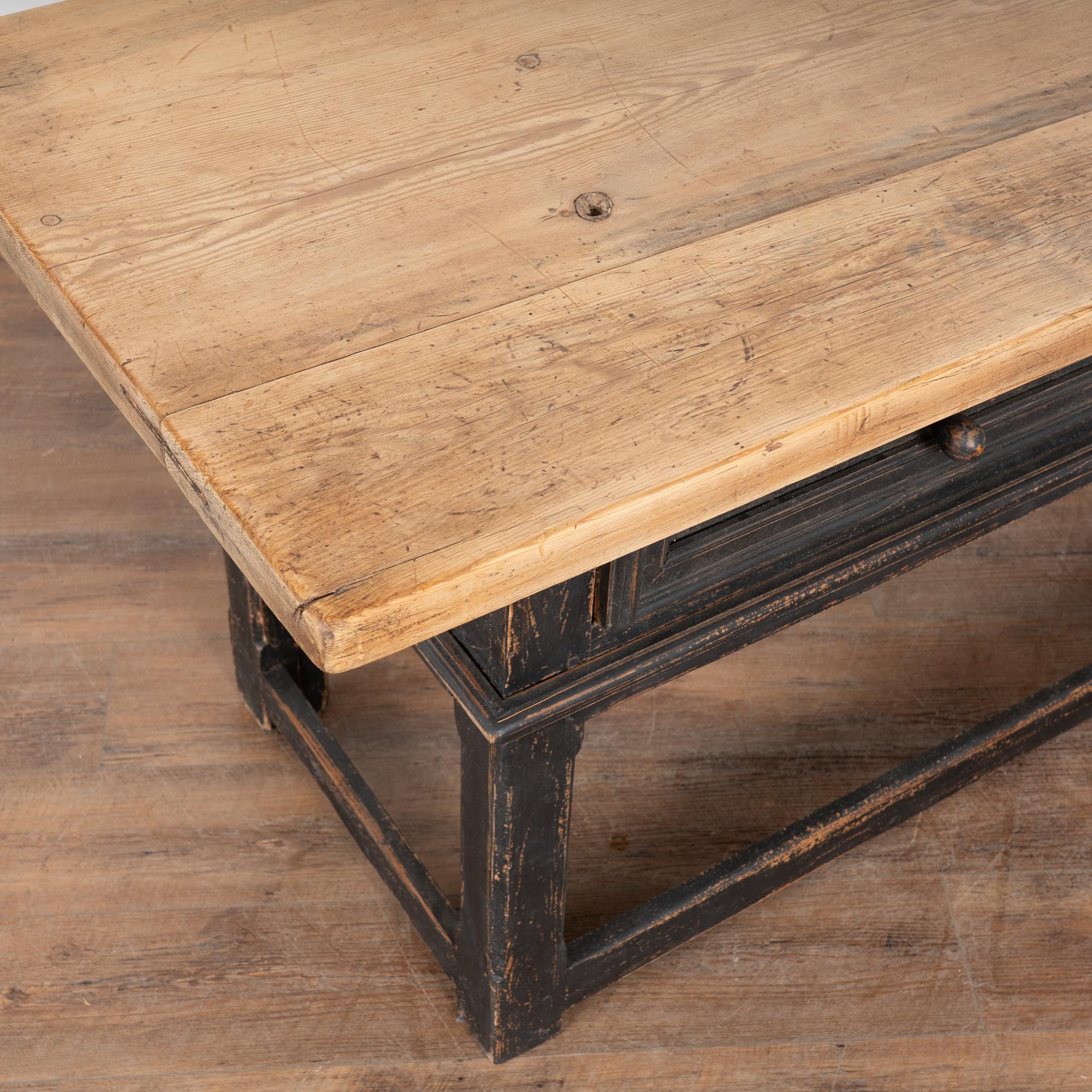 19th Century Black Painted Library Console Table, Denmark For Sale 3