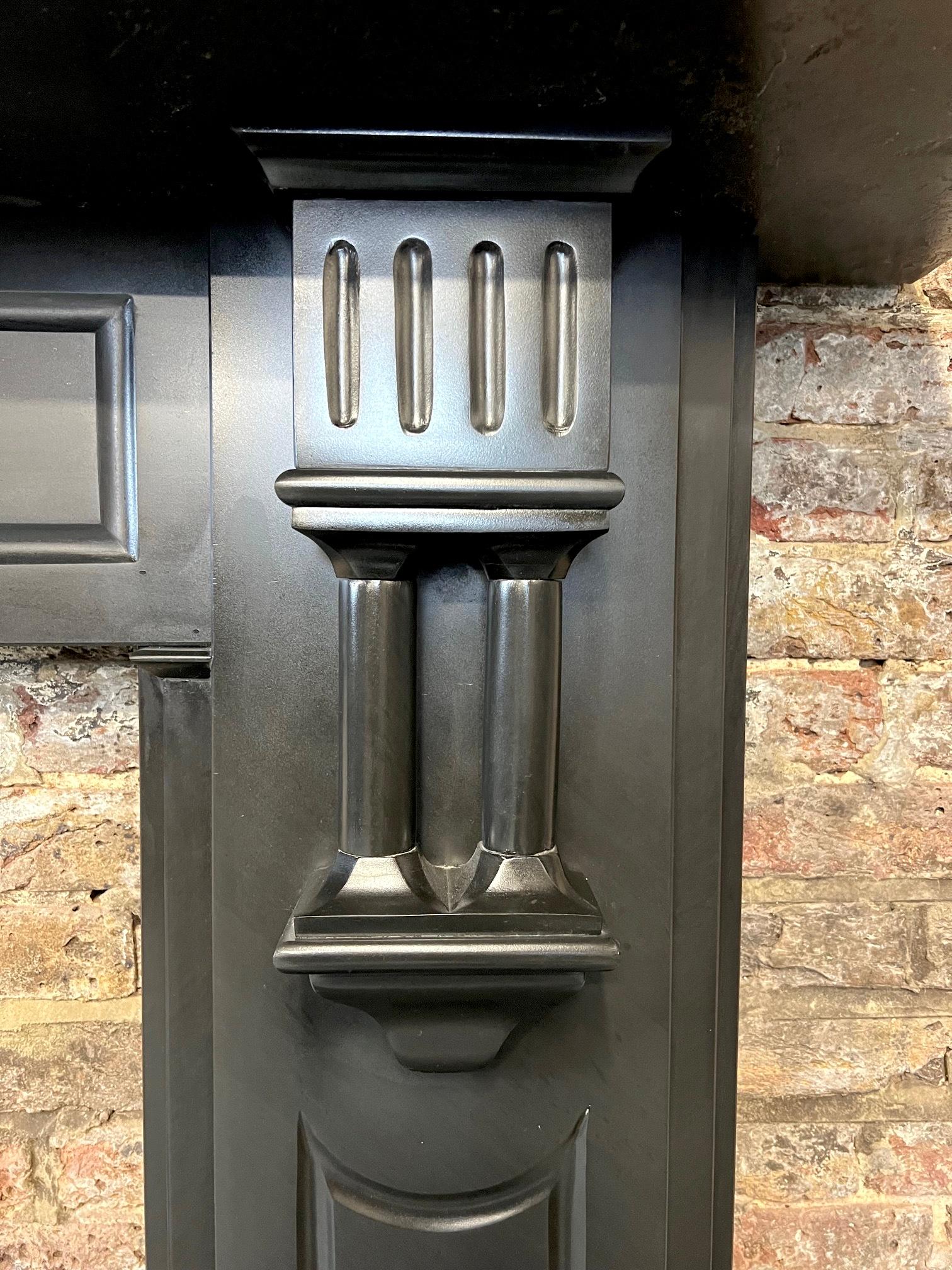 19th Century Black Slate Fireplace Mantlepiece For Sale 3