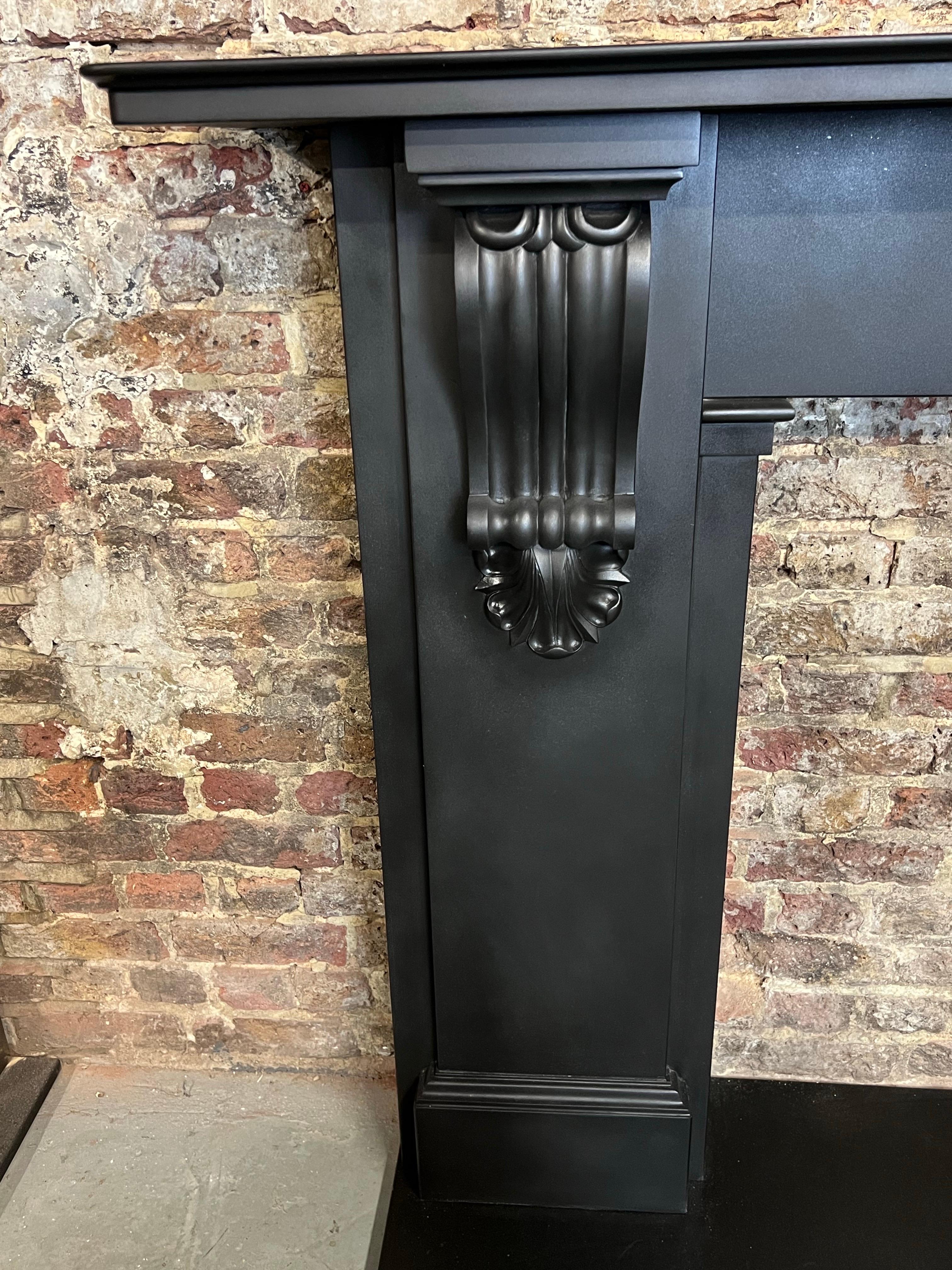19th Century Black Slate Fireplace Mantlepiece For Sale 6