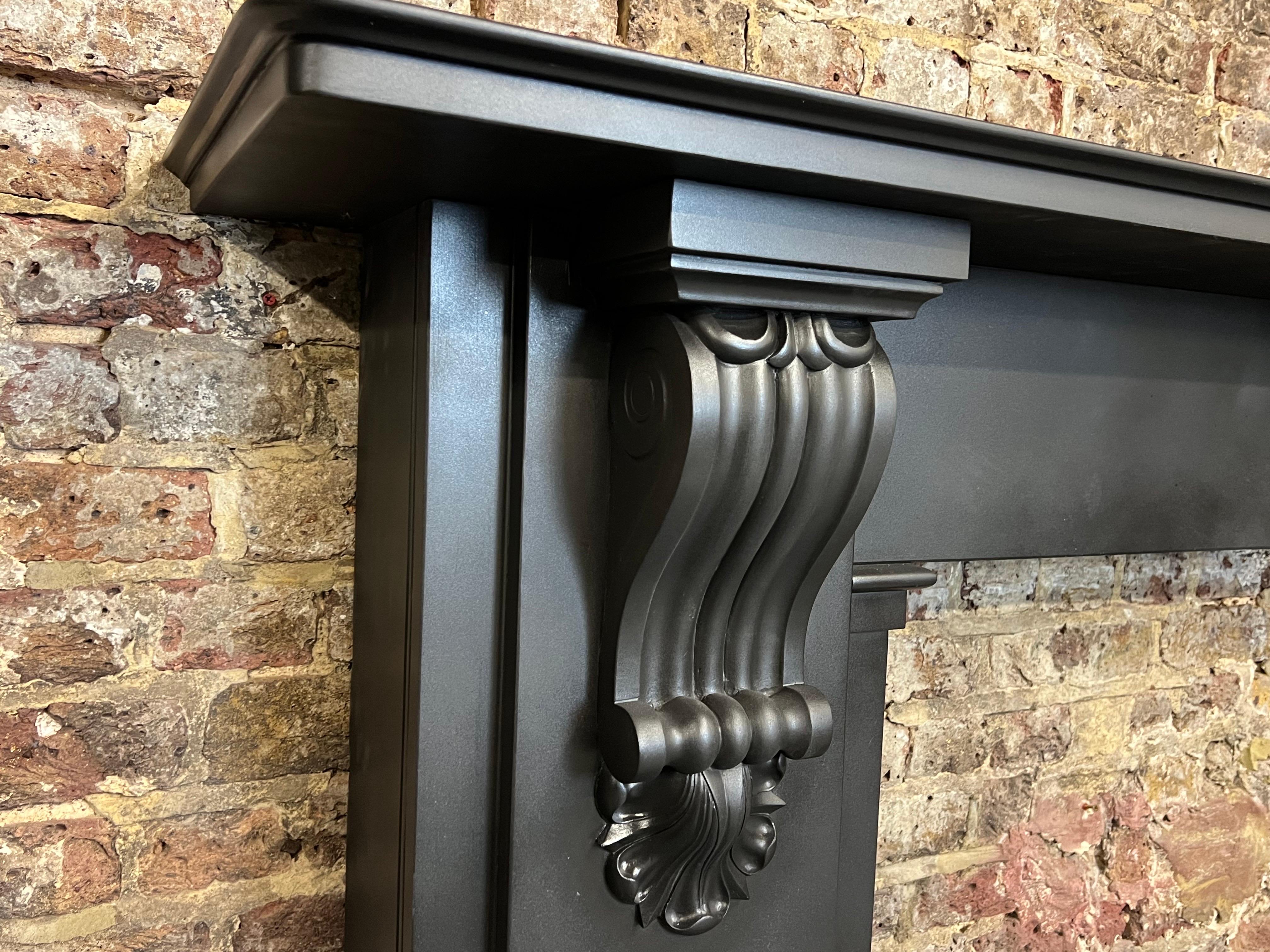 19th Century Black Slate Fireplace Mantlepiece For Sale 7