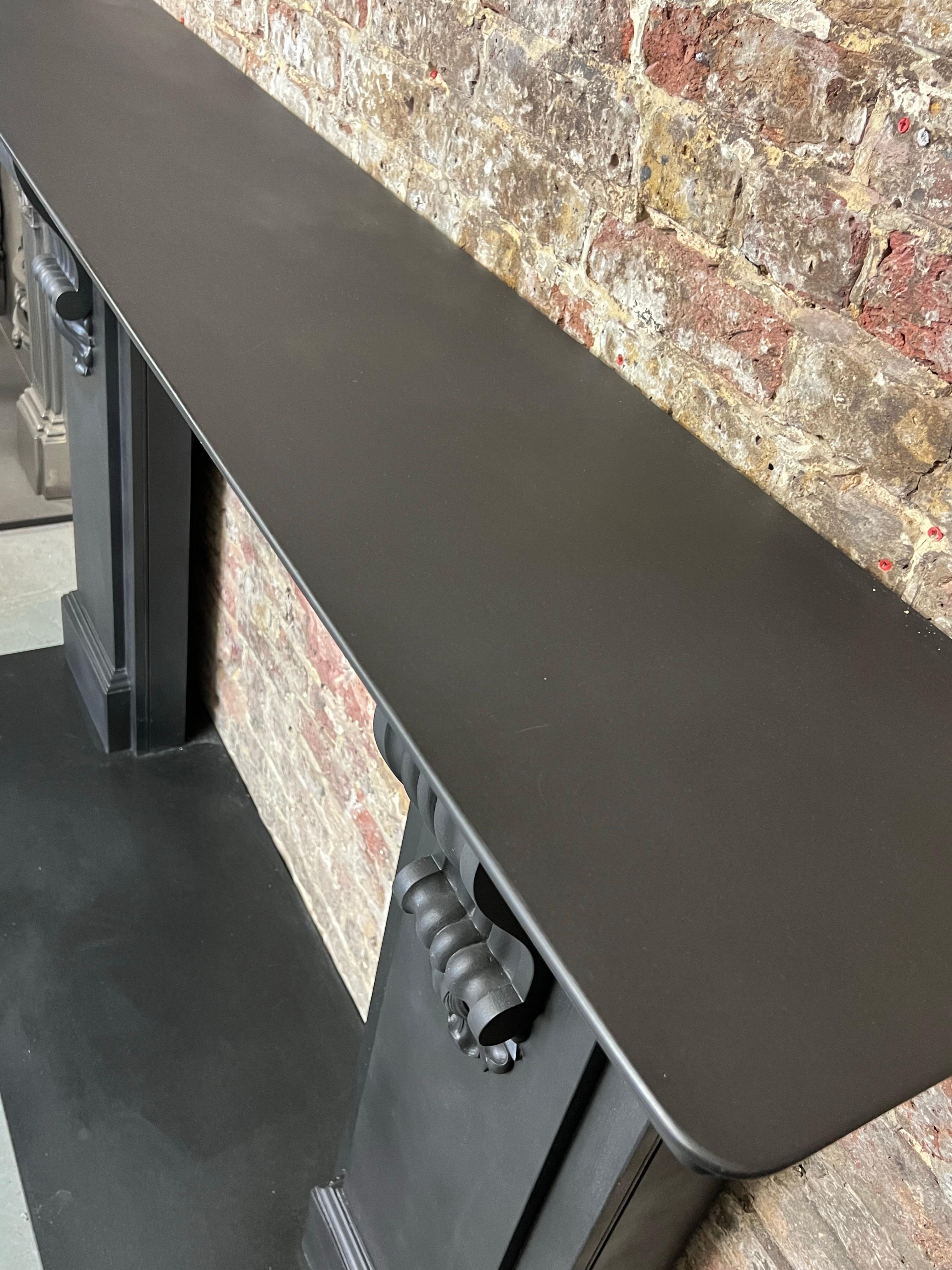 19th Century Black Slate Fireplace Mantlepiece For Sale 8