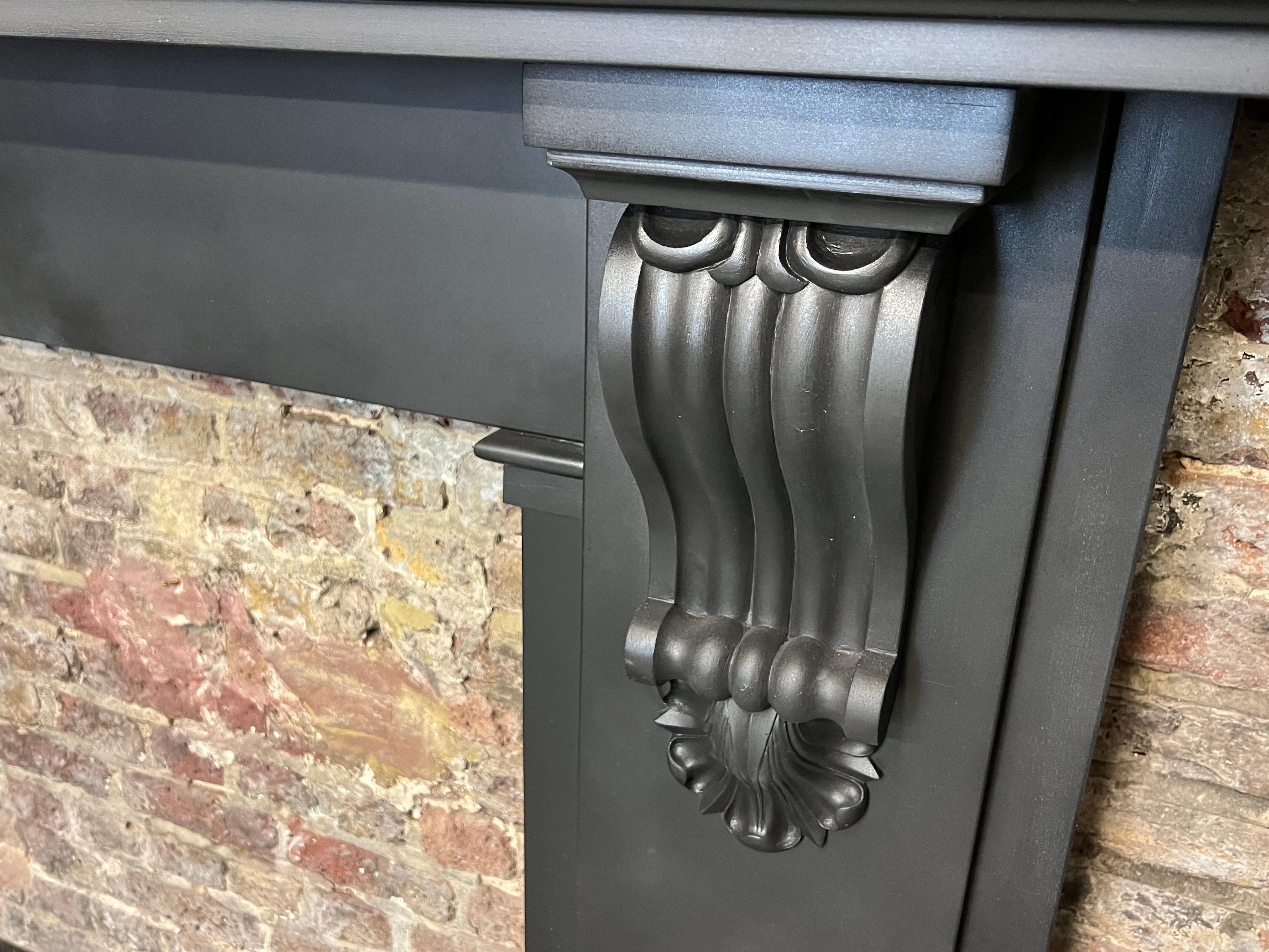 19th Century Black Slate Fireplace Mantlepiece For Sale 10