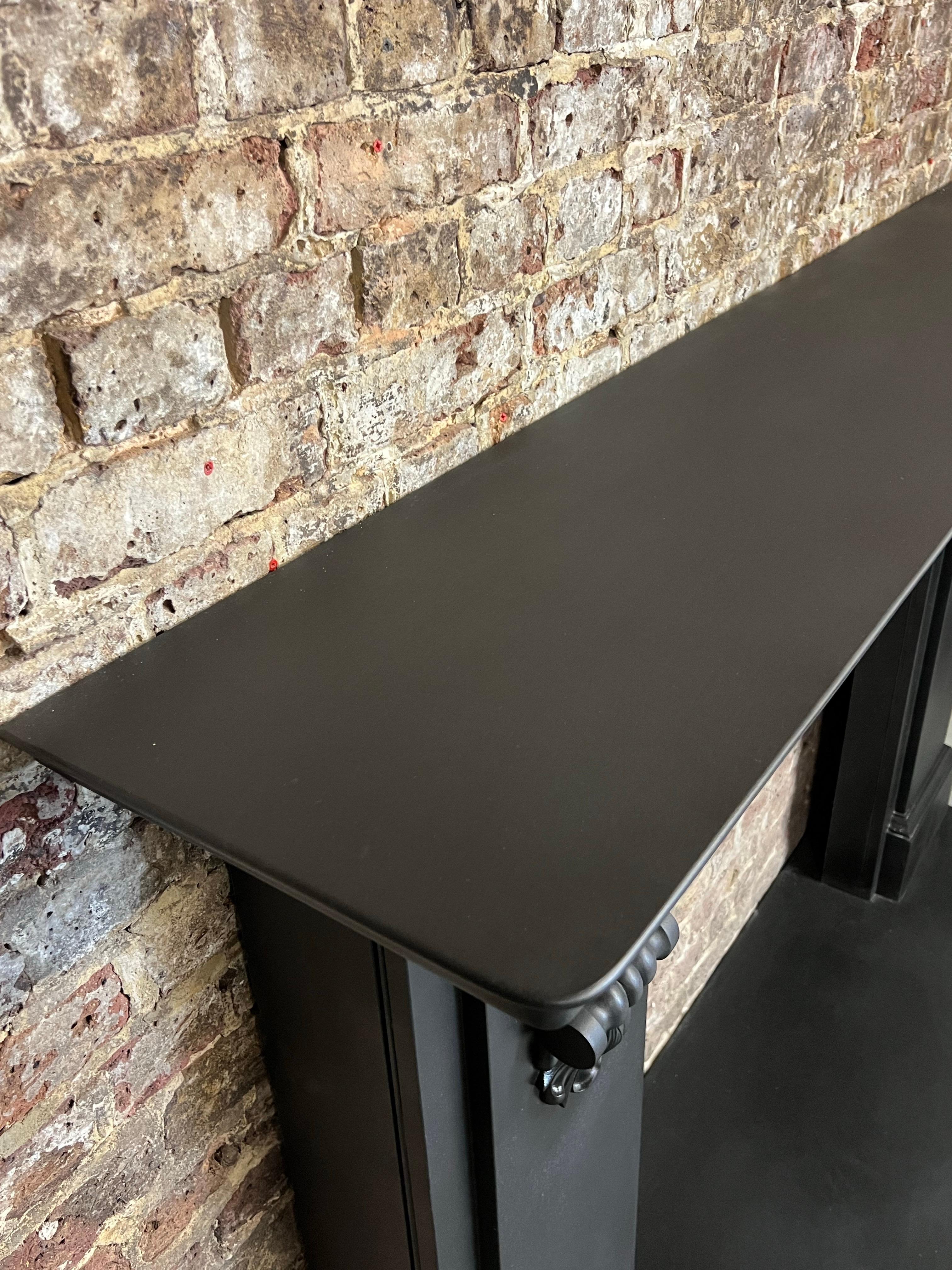 19th Century Black Slate Fireplace Mantlepiece For Sale 11