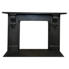 19th Century Black Slate Fireplace Mantlepiece