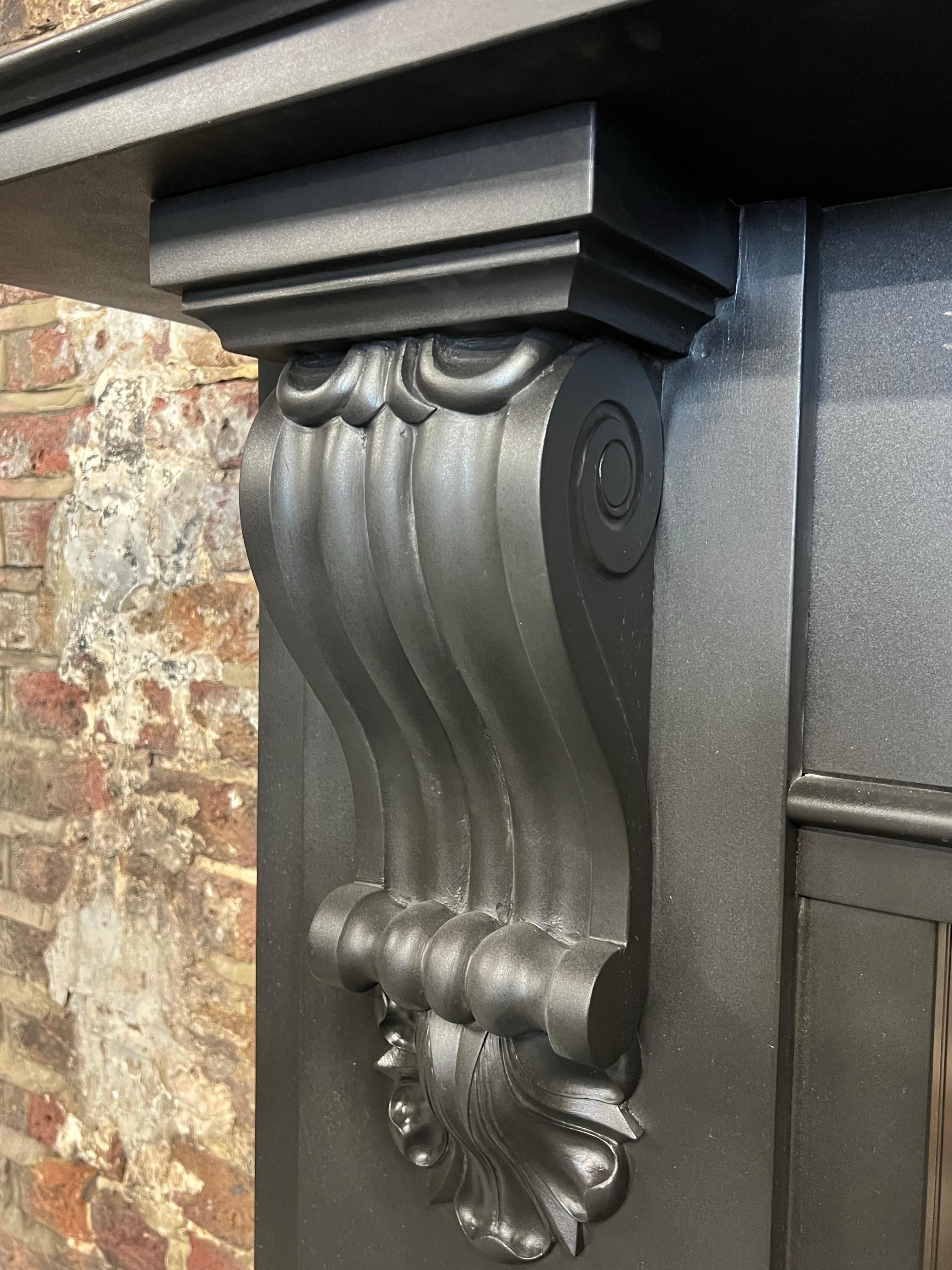 19th Century Black Slate Fireplace Mantlepiece For Sale 1