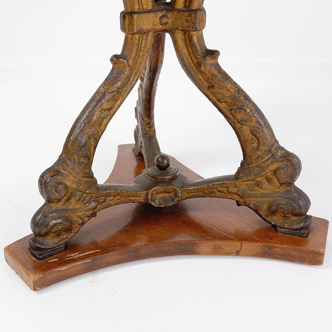 19th century black stained oak liner Ship's Swivel Chair For Sale 4