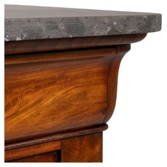 Biedermeier-Buffet aus schwarzem Holz aus dem 19. Jahrhundert mit Marmorplatte