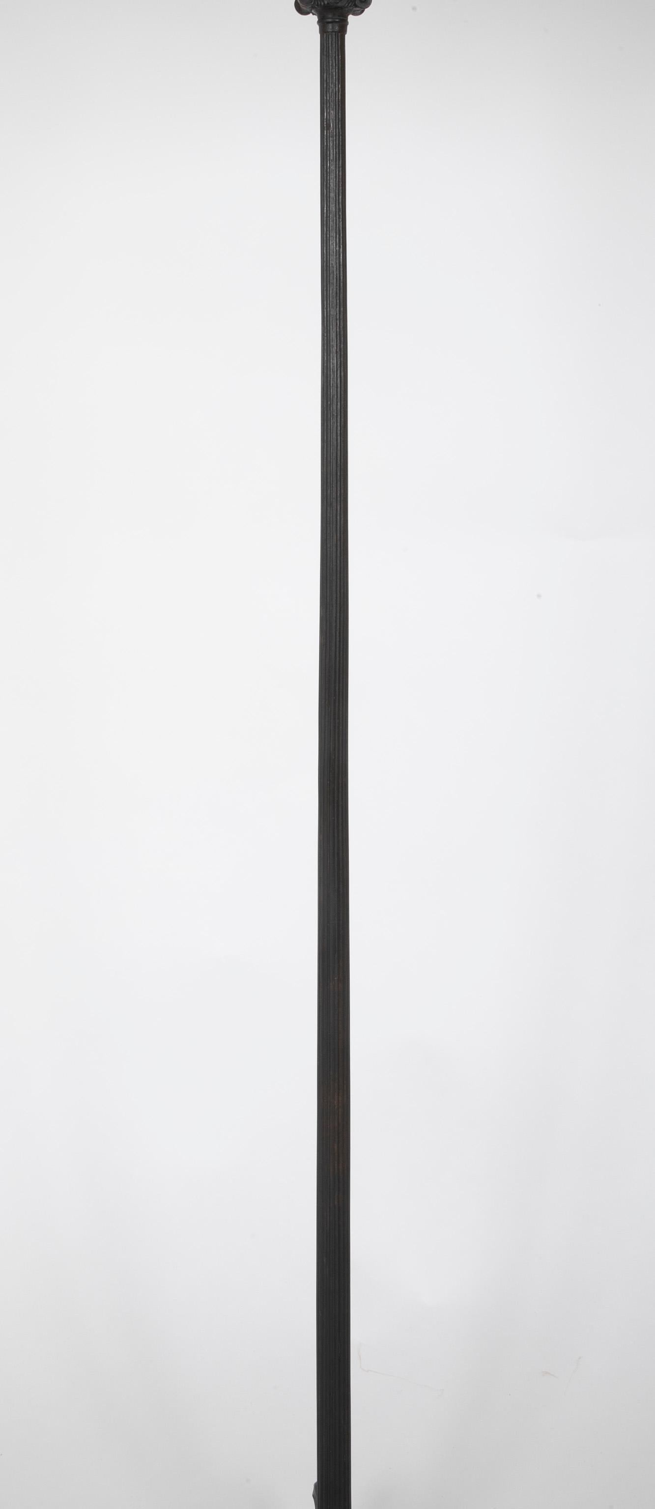 black iron floor lamp