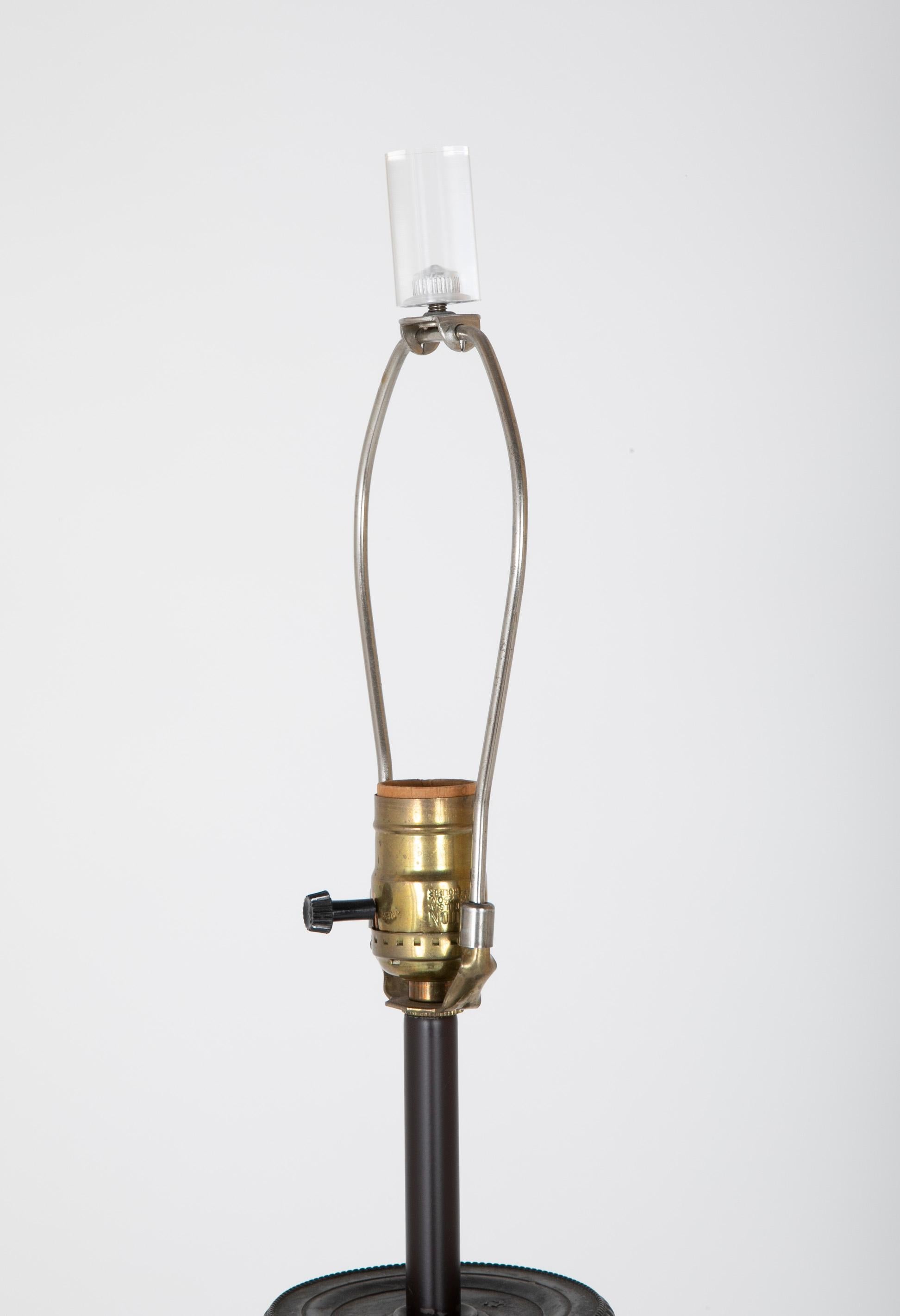 19th Century Black Wrought Iron Floor Lamp 1